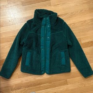 Green L.L. Bean Sherpa Fleece Jacket